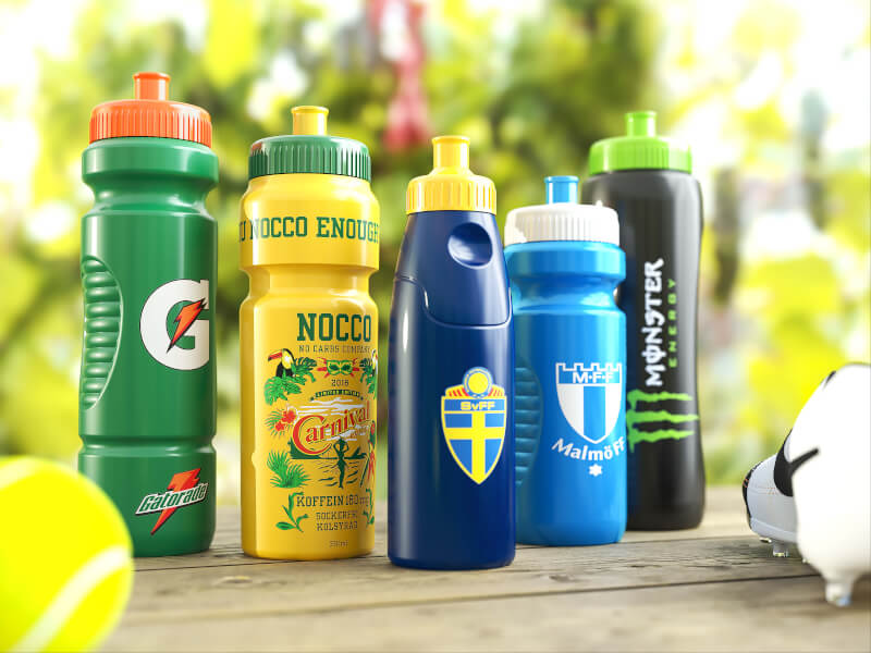 Sportflaskor med tryck