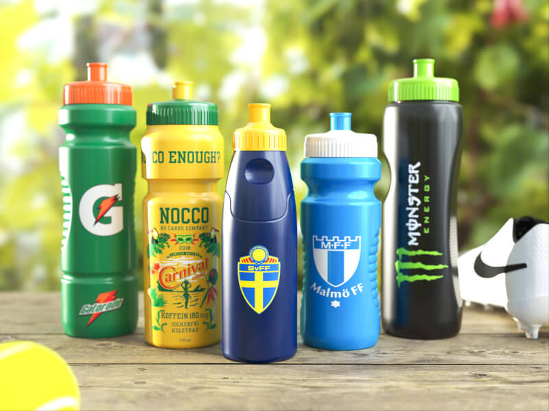 Sportflaskor med tryck
