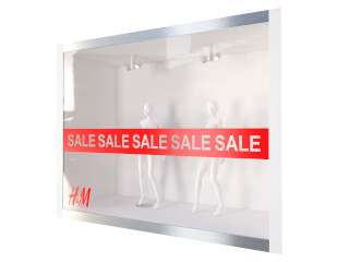 Fönsterdekal utskuren vinyl