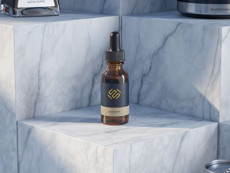 Etikett Rulle Halmpapper med tryck