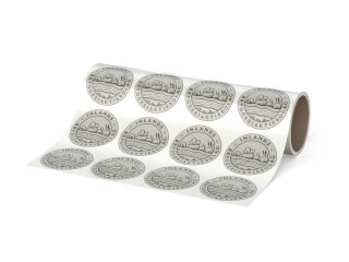 Etikett på Rulle - Ribbat papper