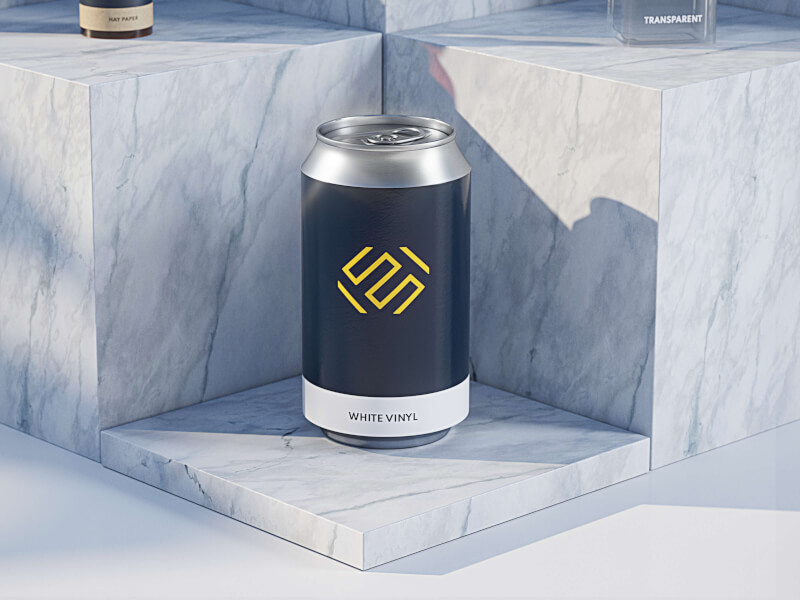 Etiketter på Rulle - Vit Vinyl med tryck