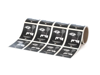 Etiketter Rulle Svart Papper