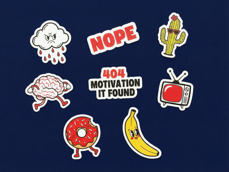 Exempel på roliga designer för konturskurna pappersklistermärken.